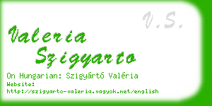 valeria szigyarto business card